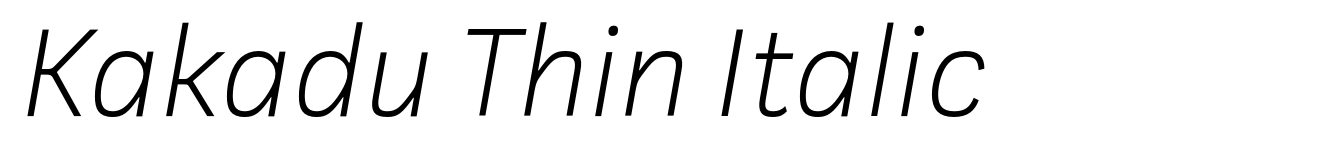 Kakadu Thin Italic